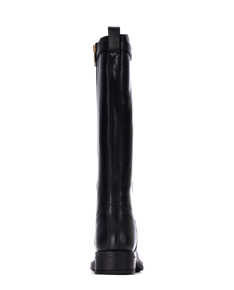 Bota de mujer con cremallera de piel - Carmela - Negro Negro-5