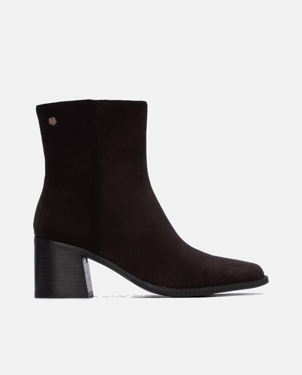 Botines de mujer con cremallera - Carmela - Marrón Marrón-1