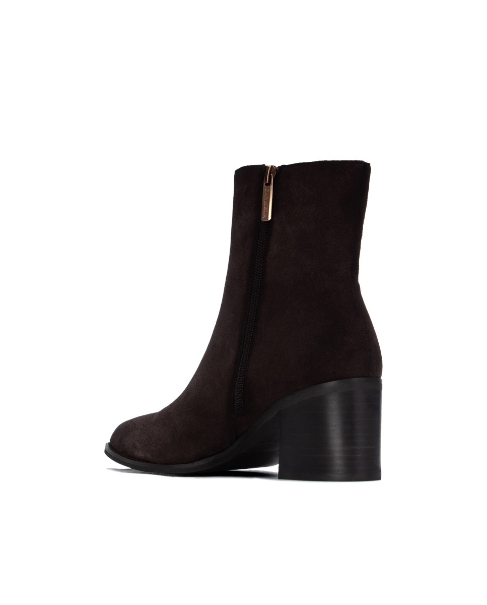 Botines de mujer con cremallera - Carmela - Marrón Marrón-2