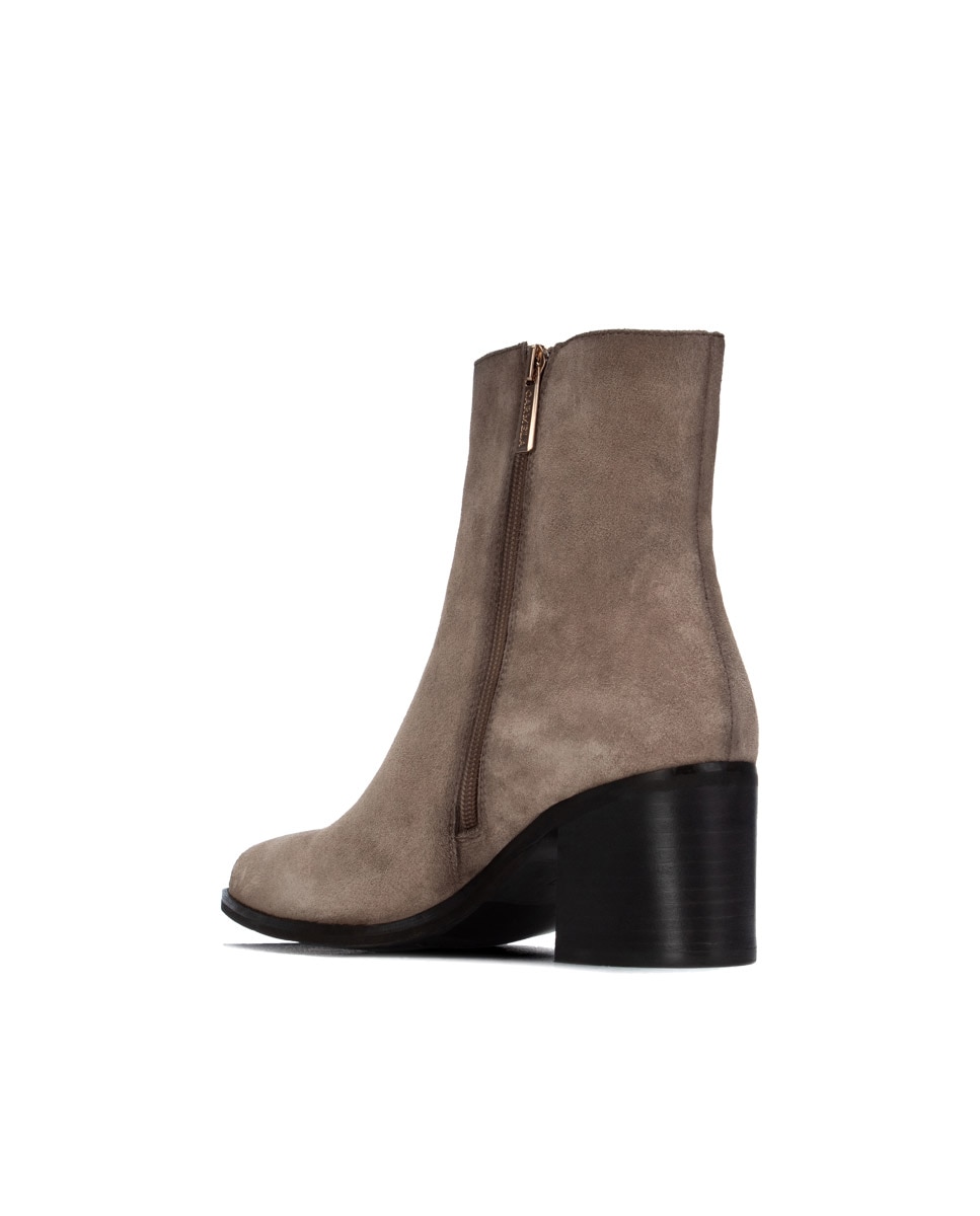 Botines de mujer con cremallera - Carmela - Marrón Marrón-2