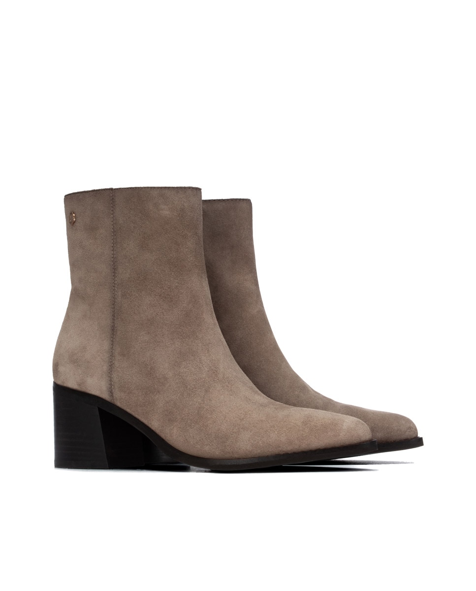 Botines de mujer con cremallera - Carmela - Marrón Marrón-4