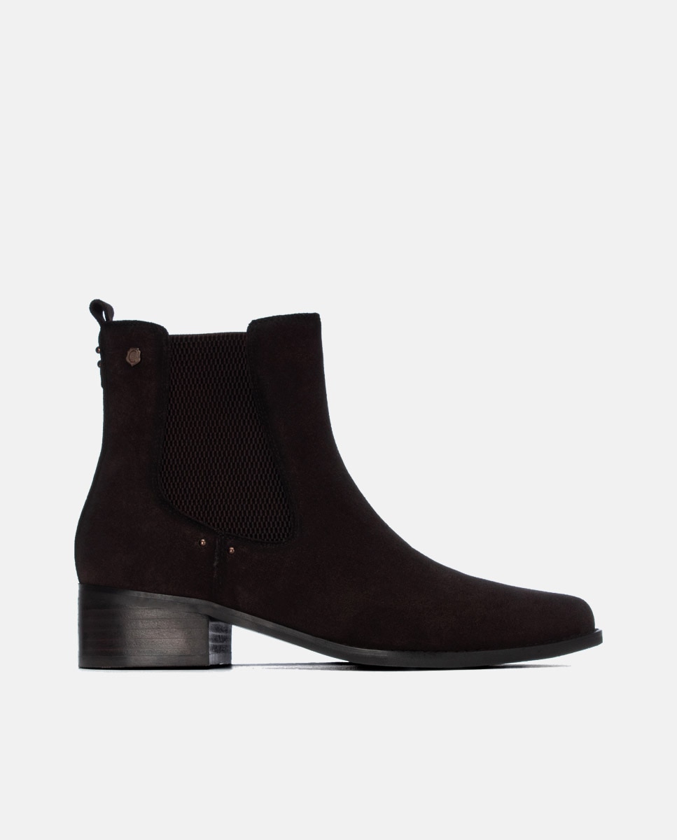 Botines de mujer de piel - Carmela - Marrón Marrón-1