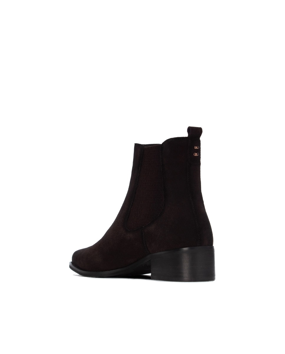 Botines de mujer de piel - Carmela - Marrón Marrón-2