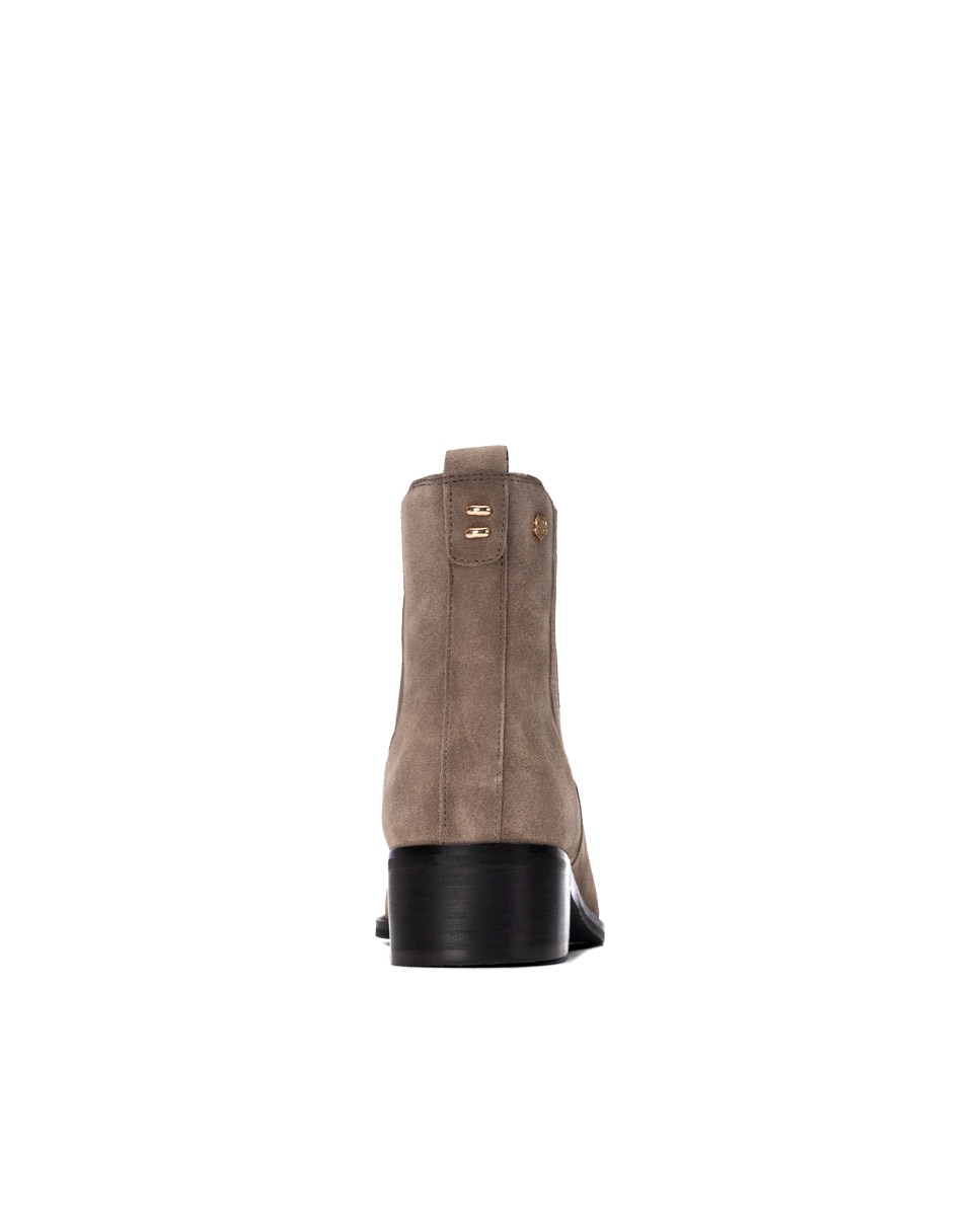 Botines de mujer de piel - Carmela - Marrón Marrón-5