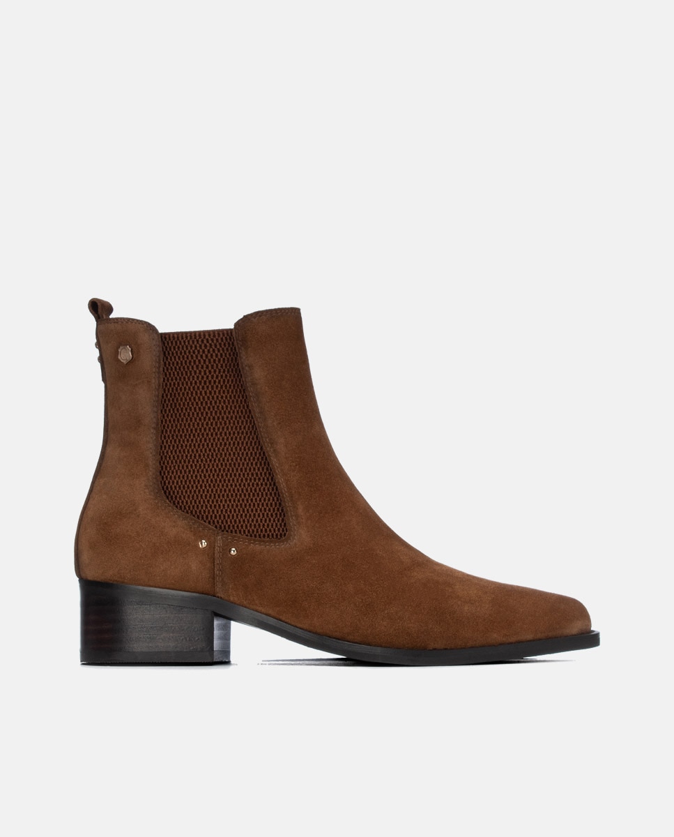 Botines de mujer de piel - Carmela - Camel Camel-1