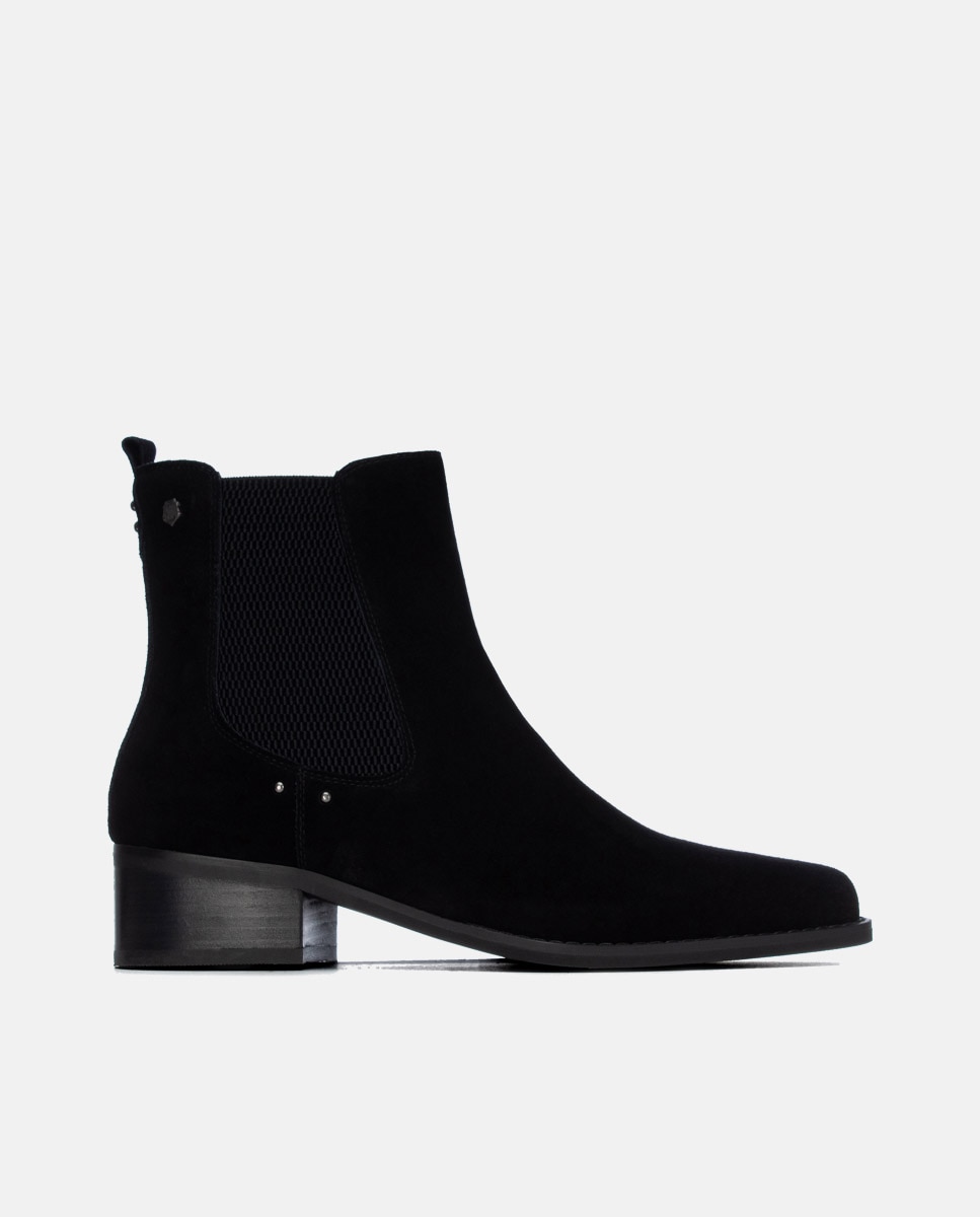 Botines de mujer de piel - Carmela - Negro Negro-1