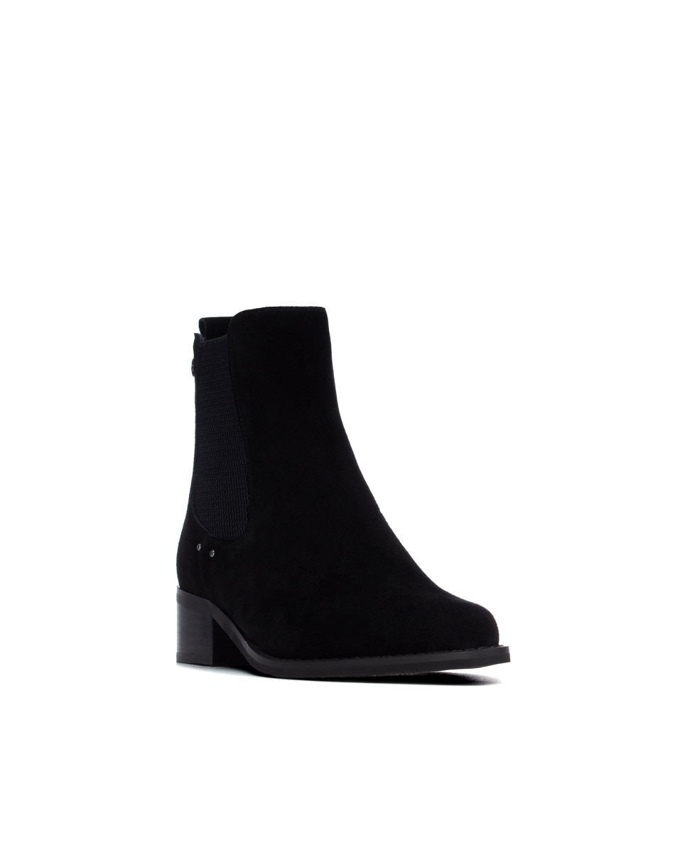 Botines de mujer de piel - Carmela - Negro Negro-3