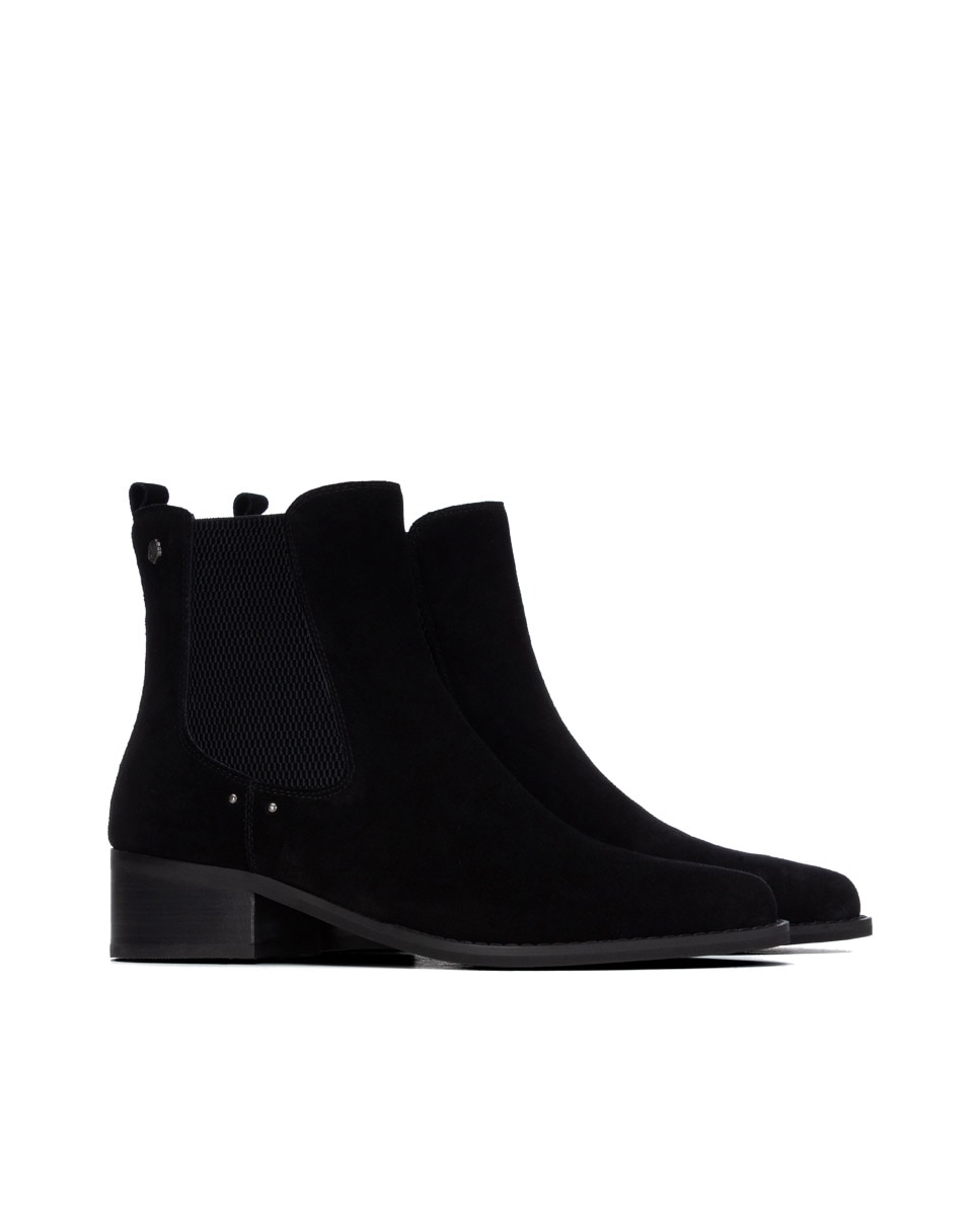 Botines de mujer de piel - Carmela - Negro Negro-4