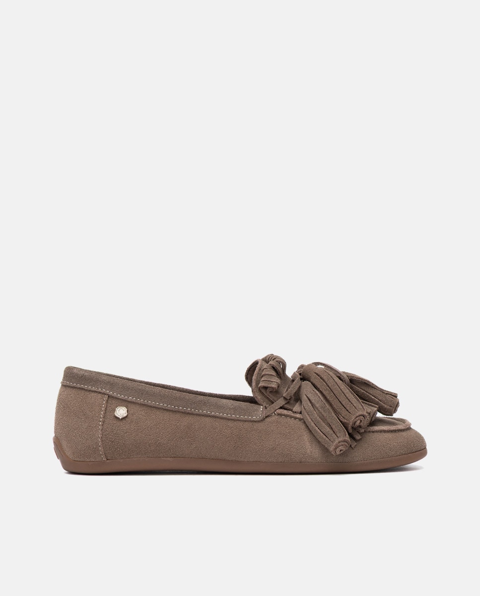 Mocasín de mujer de piel - Carmela - Marrón Marrón-1