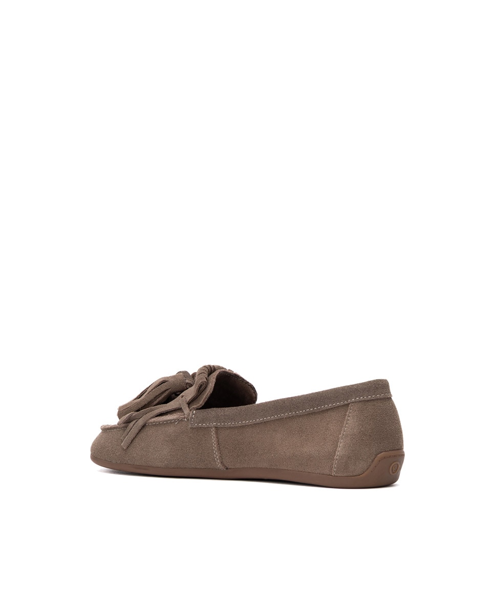 Mocasín de mujer de piel - Carmela - Marrón Marrón-3