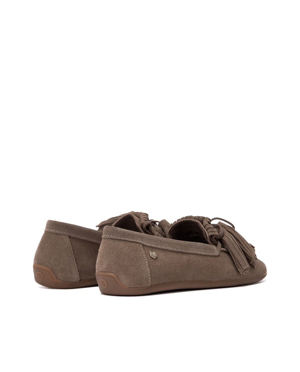 Mocasín de mujer de piel - Carmela - Marrón Marrón-9
