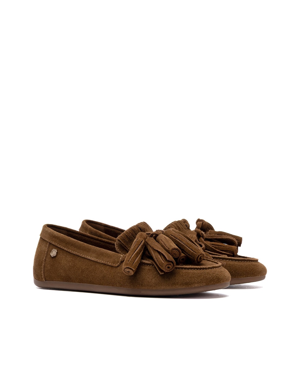 Mocasín de mujer de piel - Carmela - Camel Camel-4