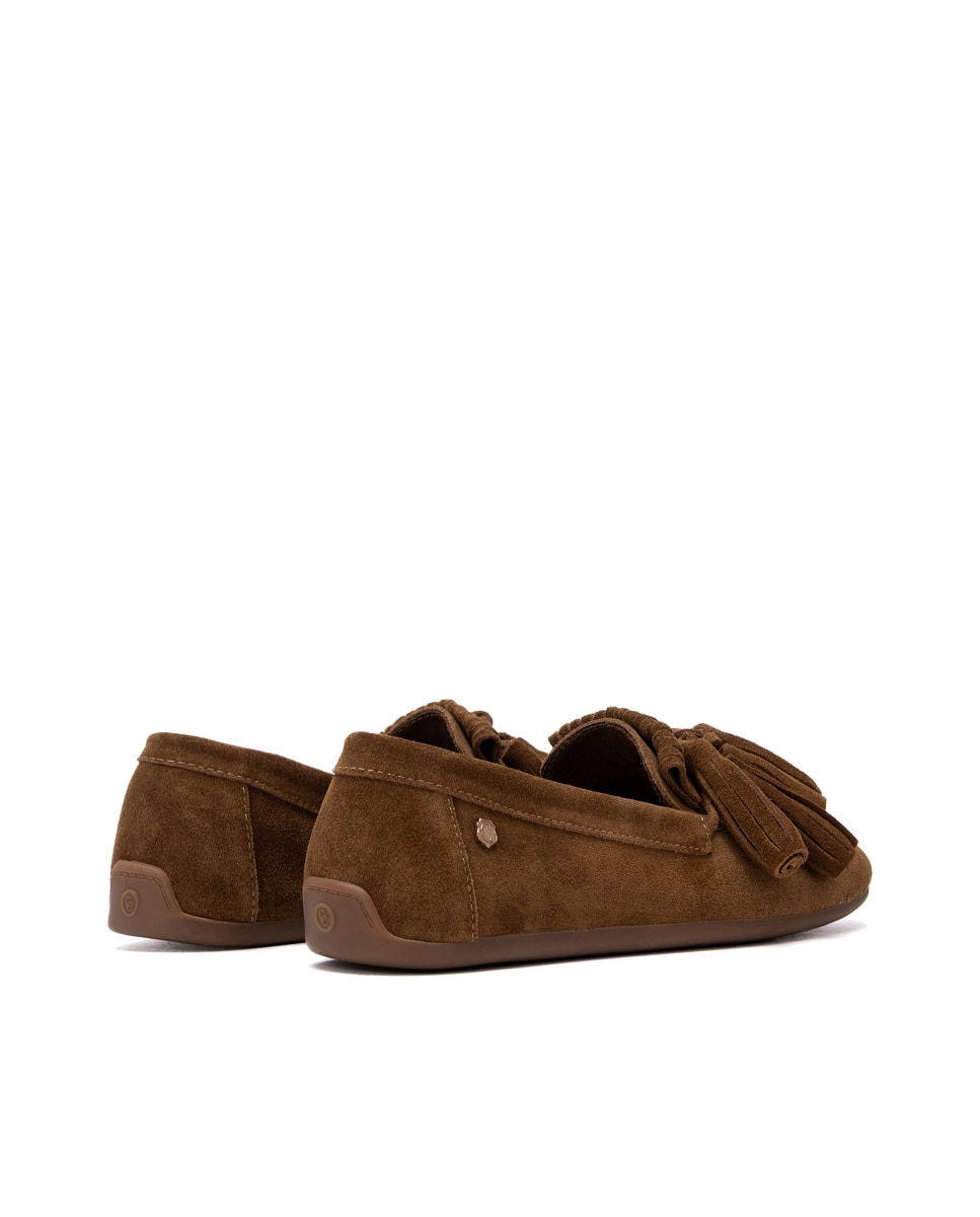 Mocasín de mujer de piel - Carmela - Camel Camel-8