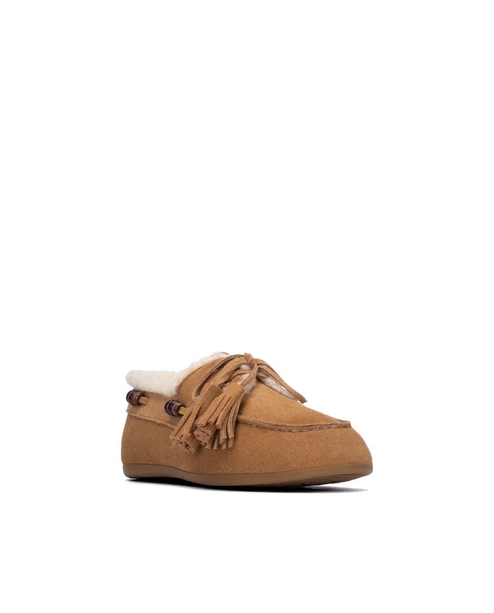 Mocasín de mujer de piel - Carmela - Camel Camel-3