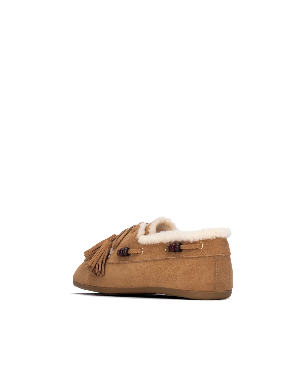 Mocasín de mujer de piel - Carmela - Camel Camel-2