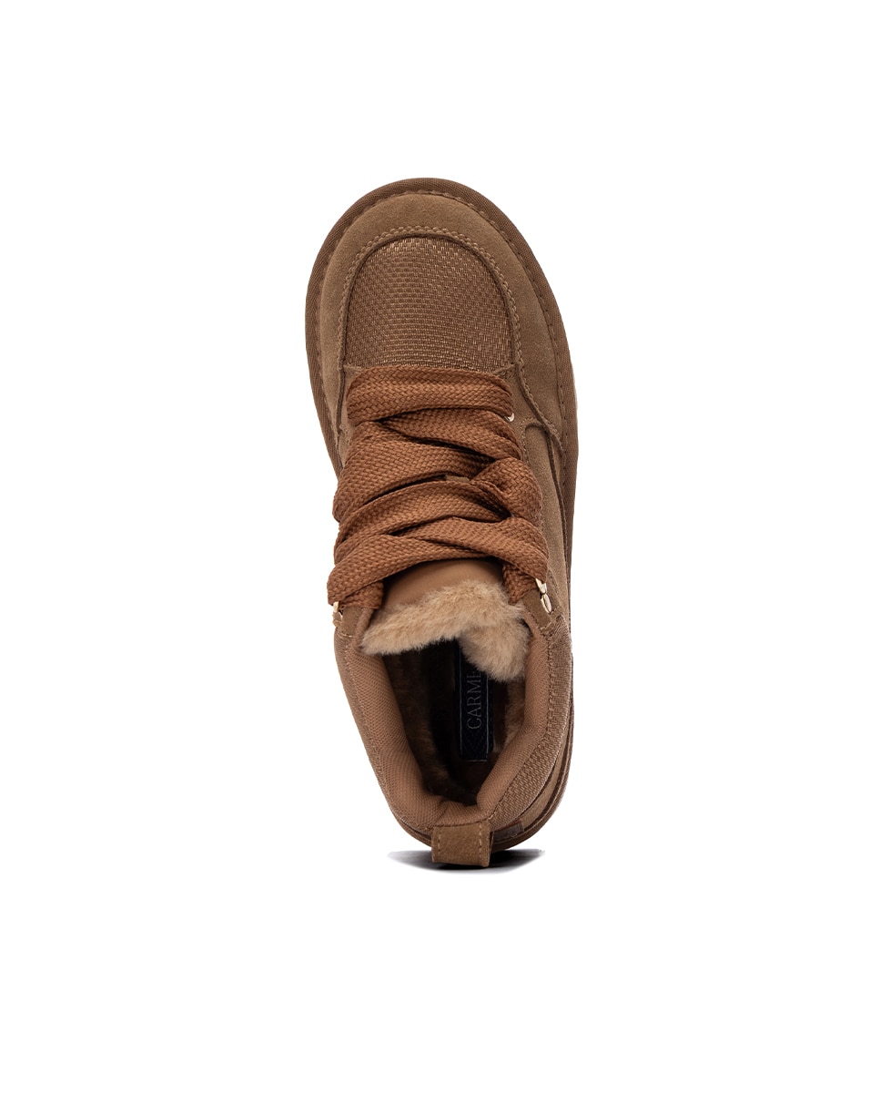 Botines de mujer con cordones - Carmela - Camel Camel-4
