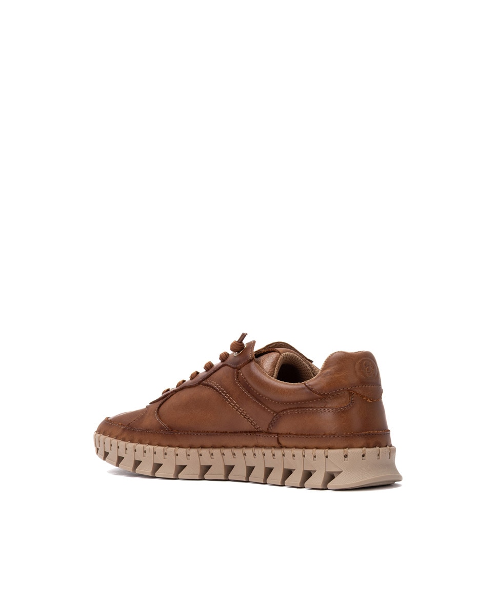 Zapatilla de mujer con cordones - Carmela - Camel Camel-2