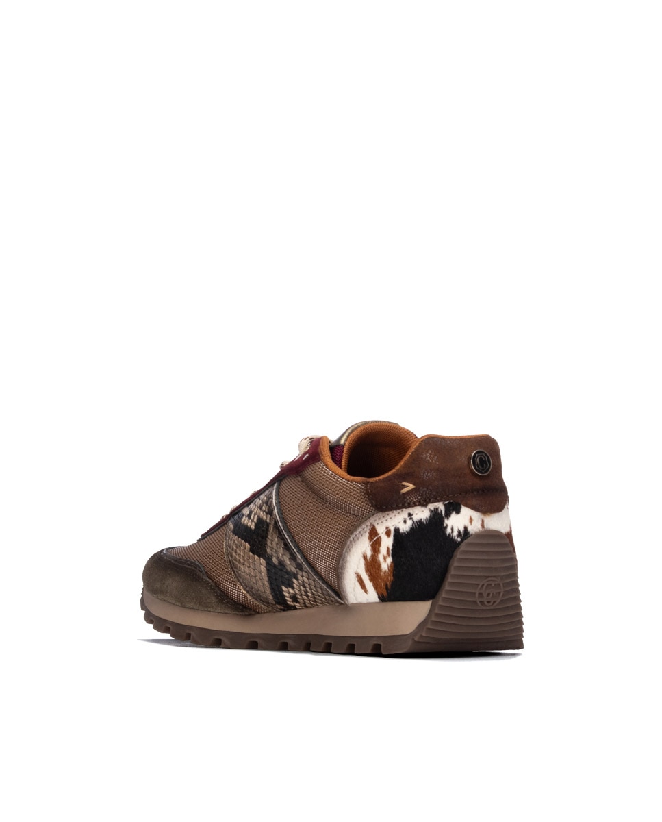 Zapatilla de mujer con cordones de piel - Carmela - Multicolor Multicolor-2