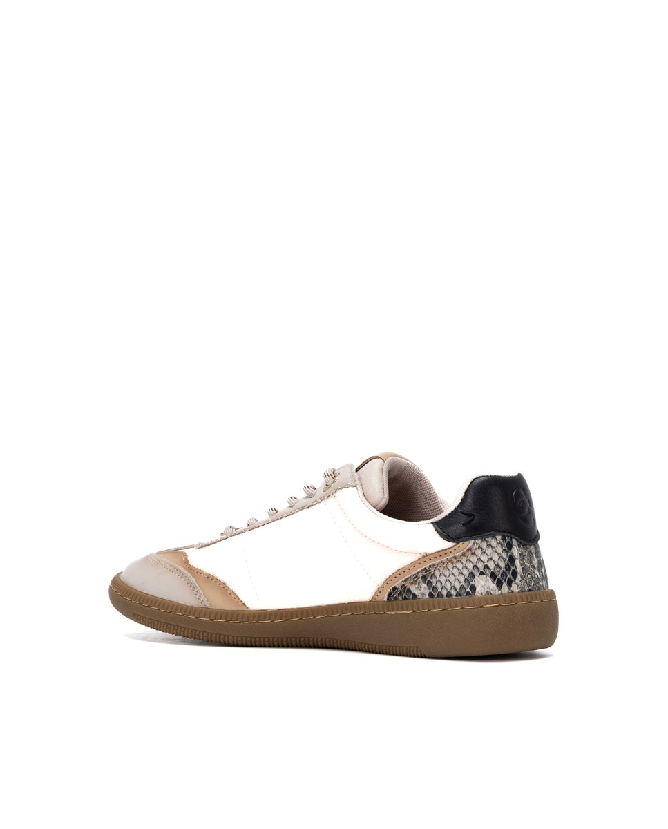 Carmela - Zapatilla de mujer con cordones de piel.