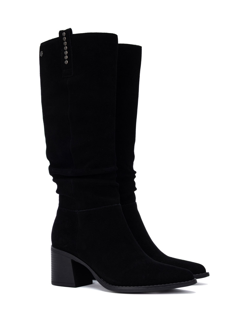 Bota de mujer con cremallera - Carmela - Negro Negro-4