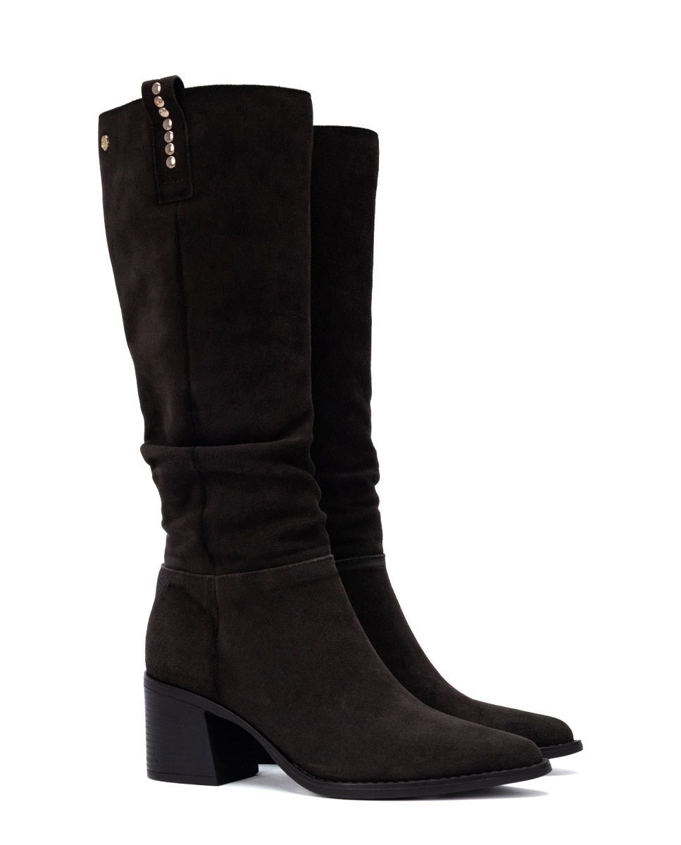 Bota de mujer con cremallera - Carmela - Marrón Marrón-4