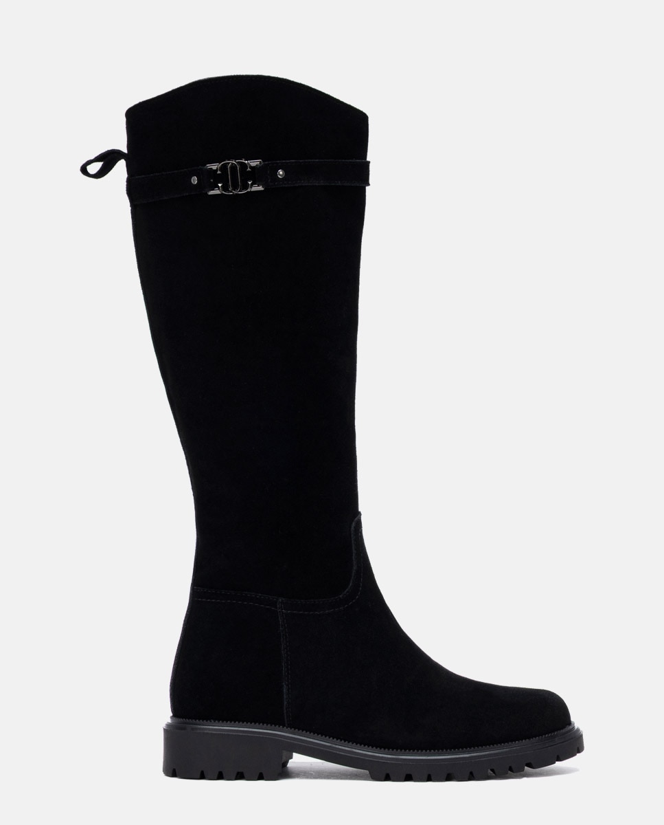 Bota de mujer con cremallera - Carmela - Negro Negro-1