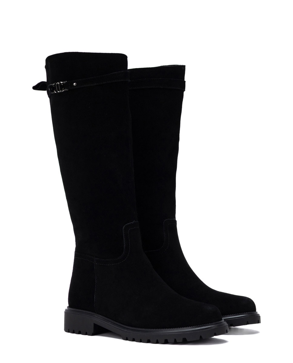 Bota de mujer con cremallera - Carmela - Negro Negro-4