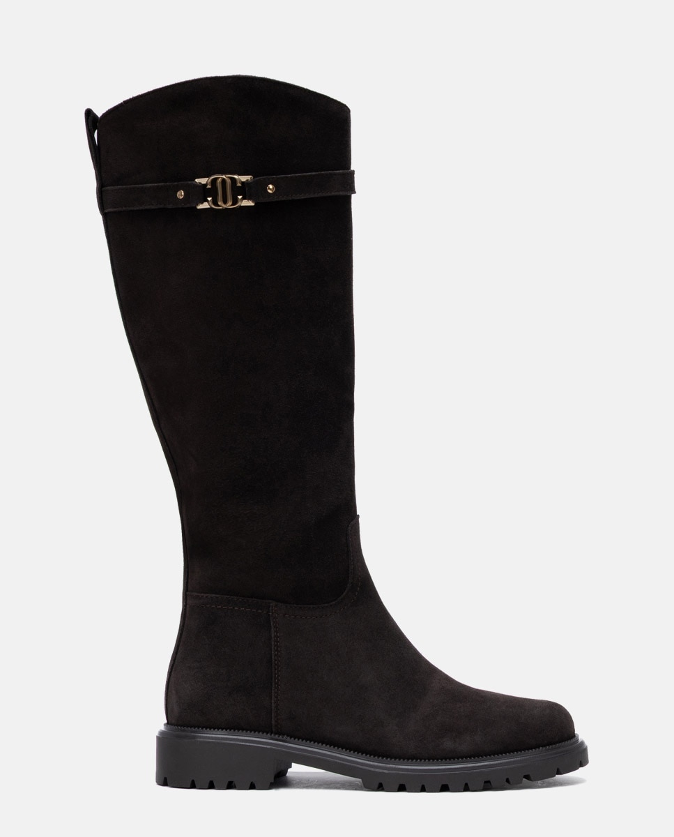 Bota de mujer con cremallera - Carmela - Marrón Marrón-1