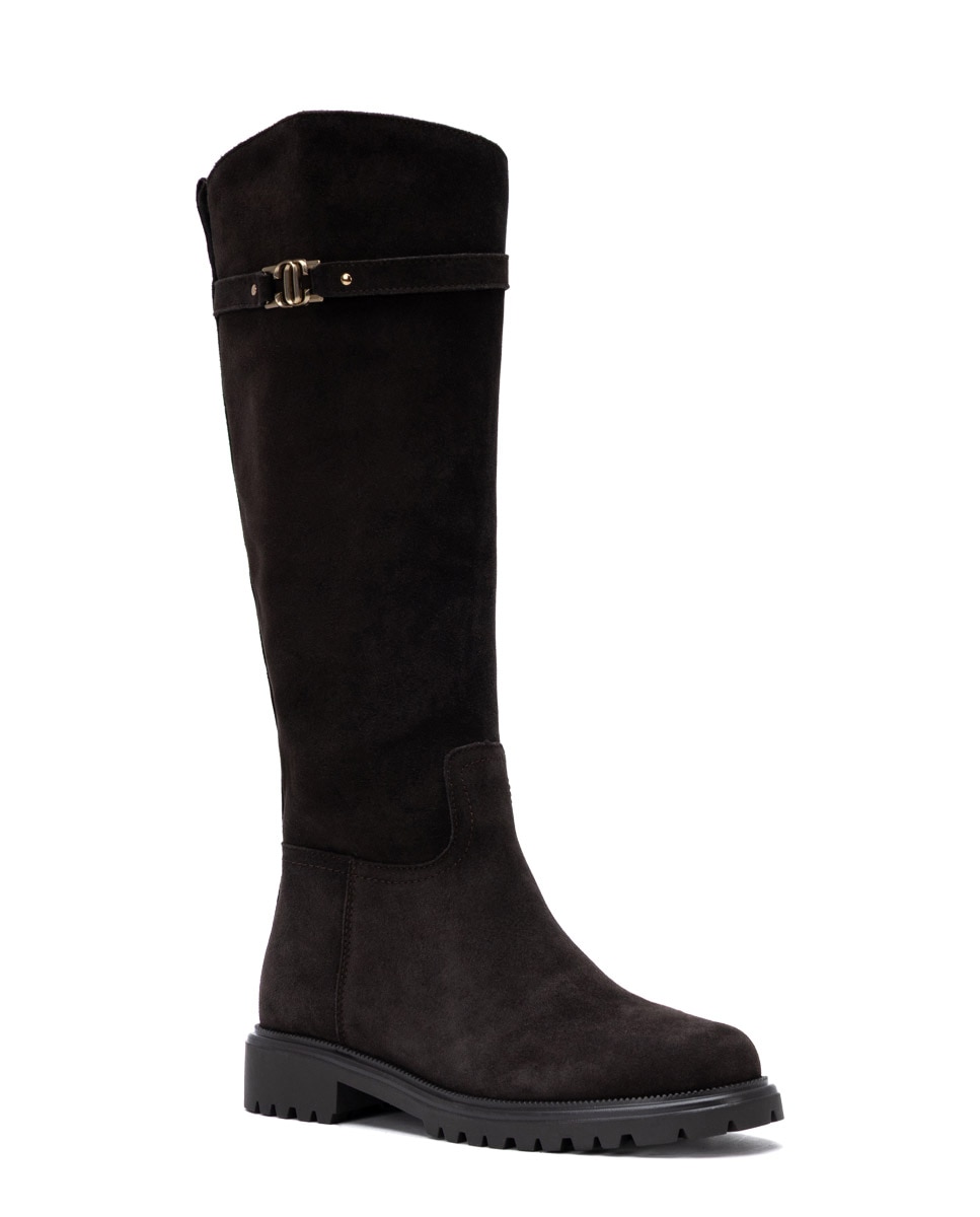 Bota de mujer con cremallera - Carmela - Marrón Marrón-3