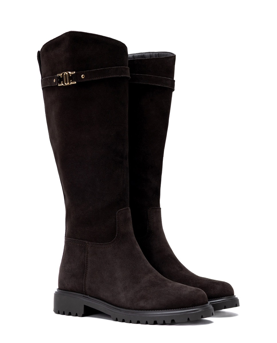Bota de mujer con cremallera - Carmela - Marrón Marrón-4