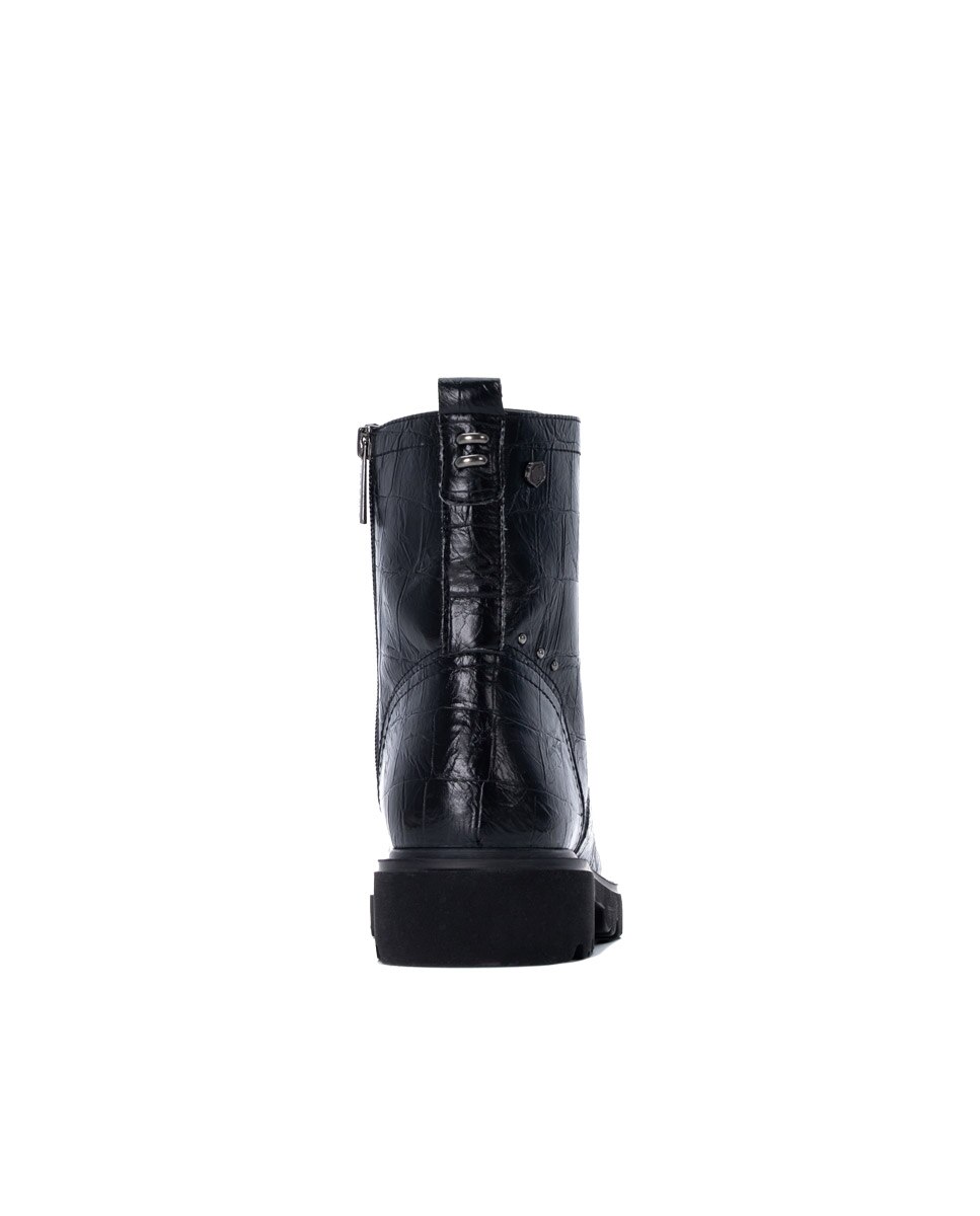 Botín de mujer con cordones - Carmela - Negro Negro-5