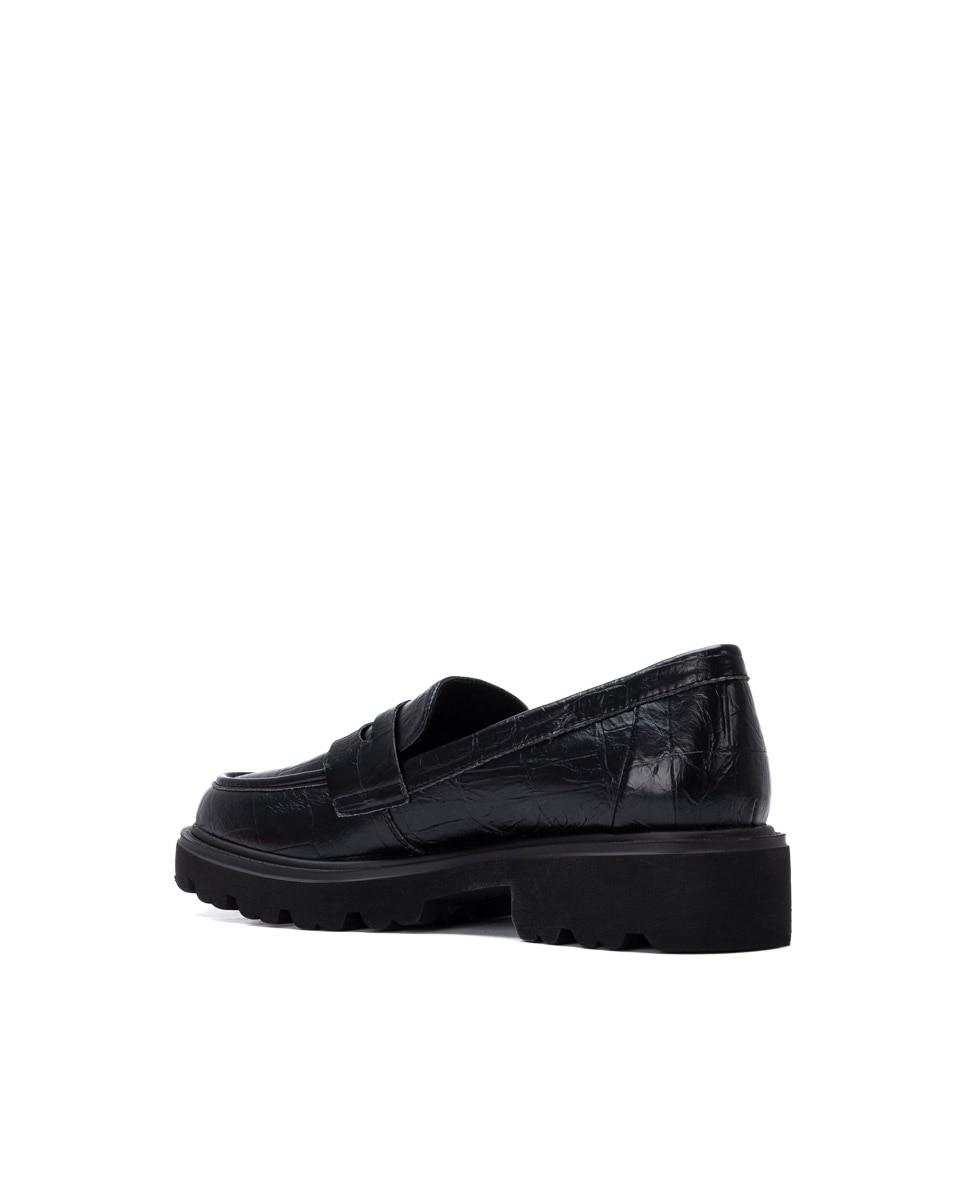 Mocasín de mujer de piel - Carmela - Negro Negro-2