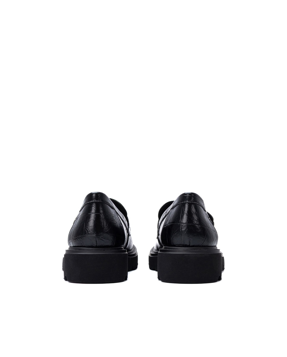 Mocasín de mujer de piel - Carmela - Negro Negro-5