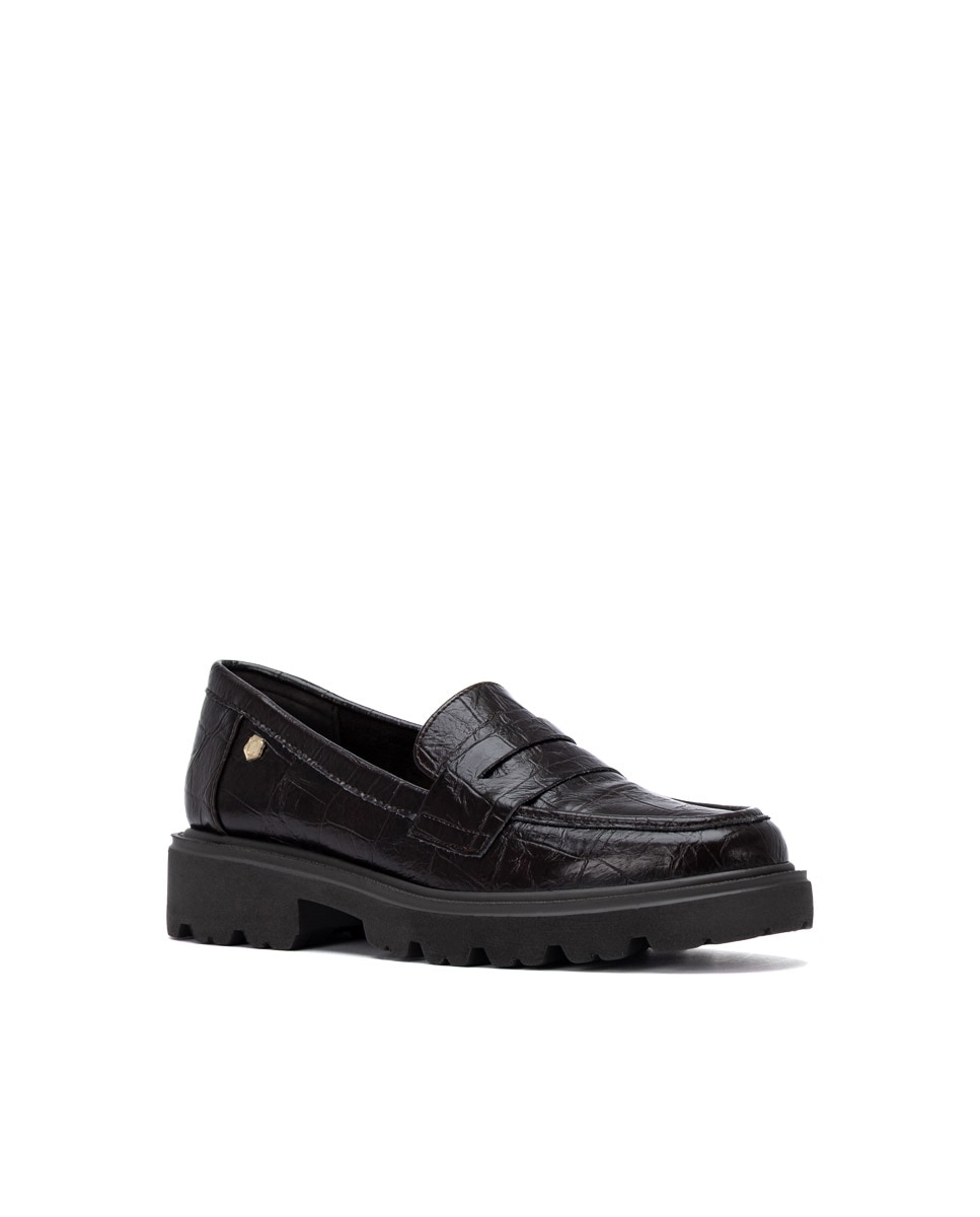 Mocasín de mujer de piel - Carmela - Marrón Marrón-3