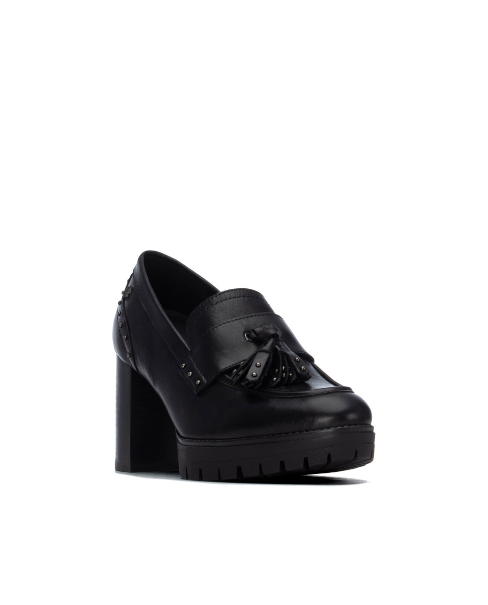 Mocasín de mujer de piel - Carmela - Negro Negro-3