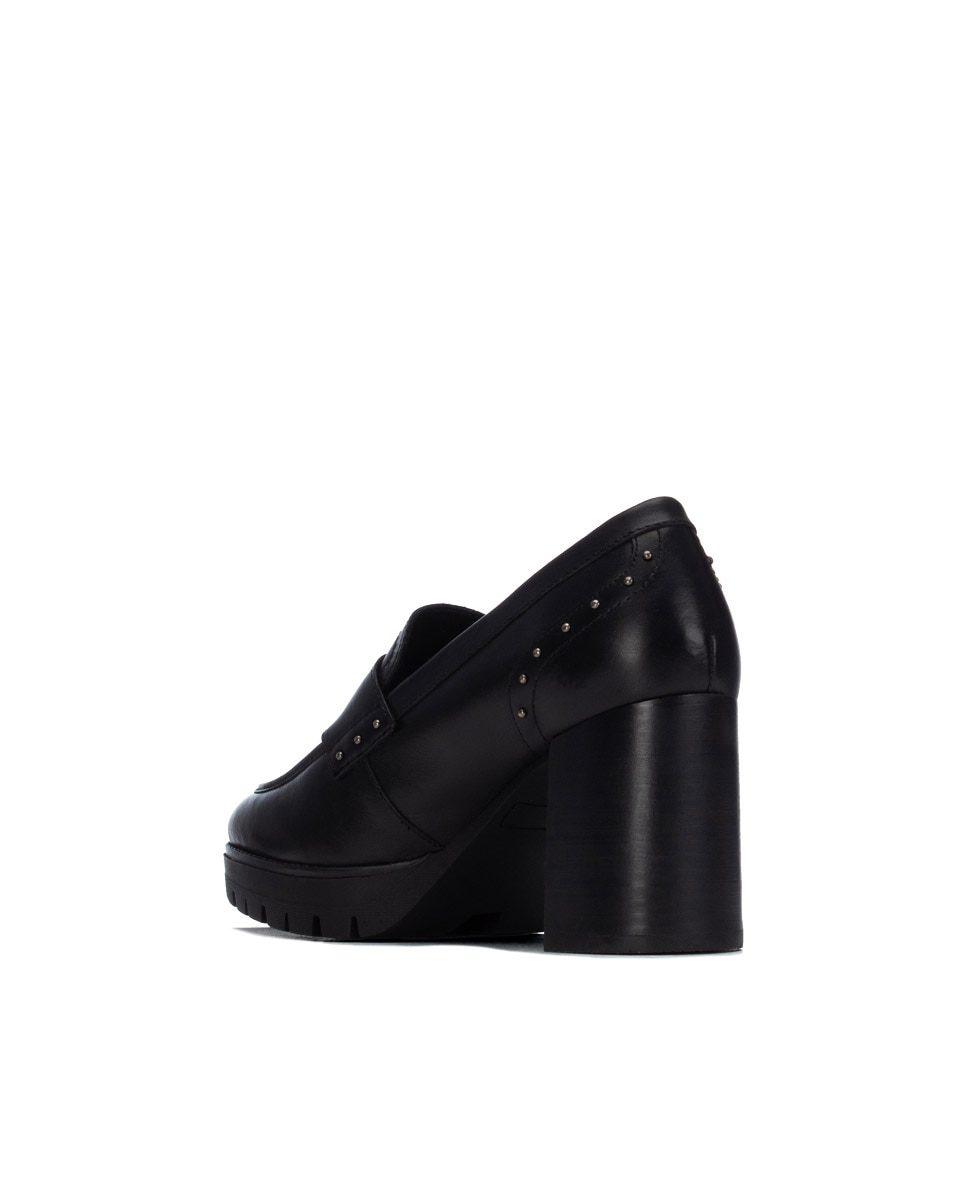 Mocasín de mujer de piel - Carmela - Negro Negro-2