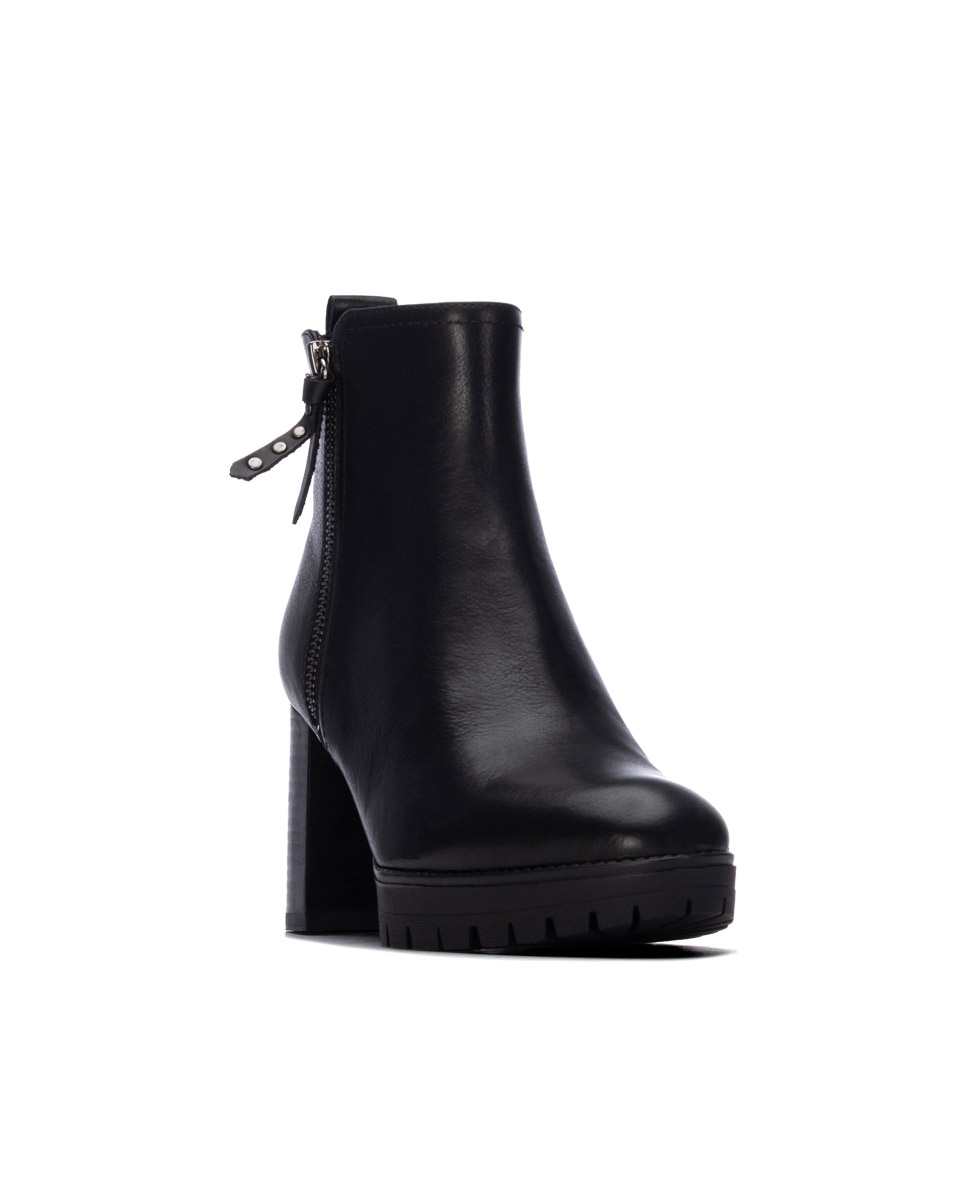 Imagen 3 de Botines de mujer con cremallera de piel - Carmela - Negro Negro