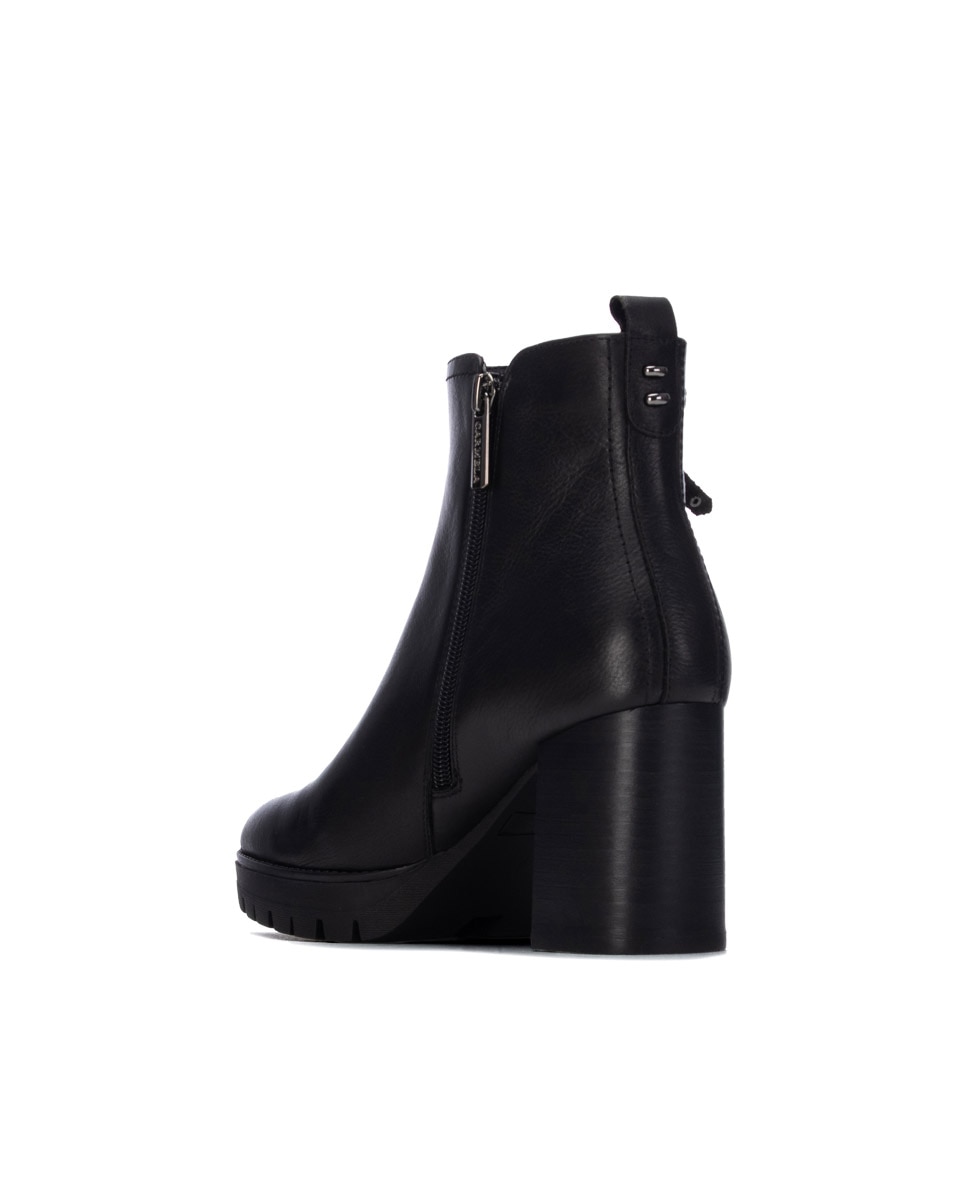 Imagen 2 de Botines de mujer con cremallera de piel - Carmela - Negro Negro