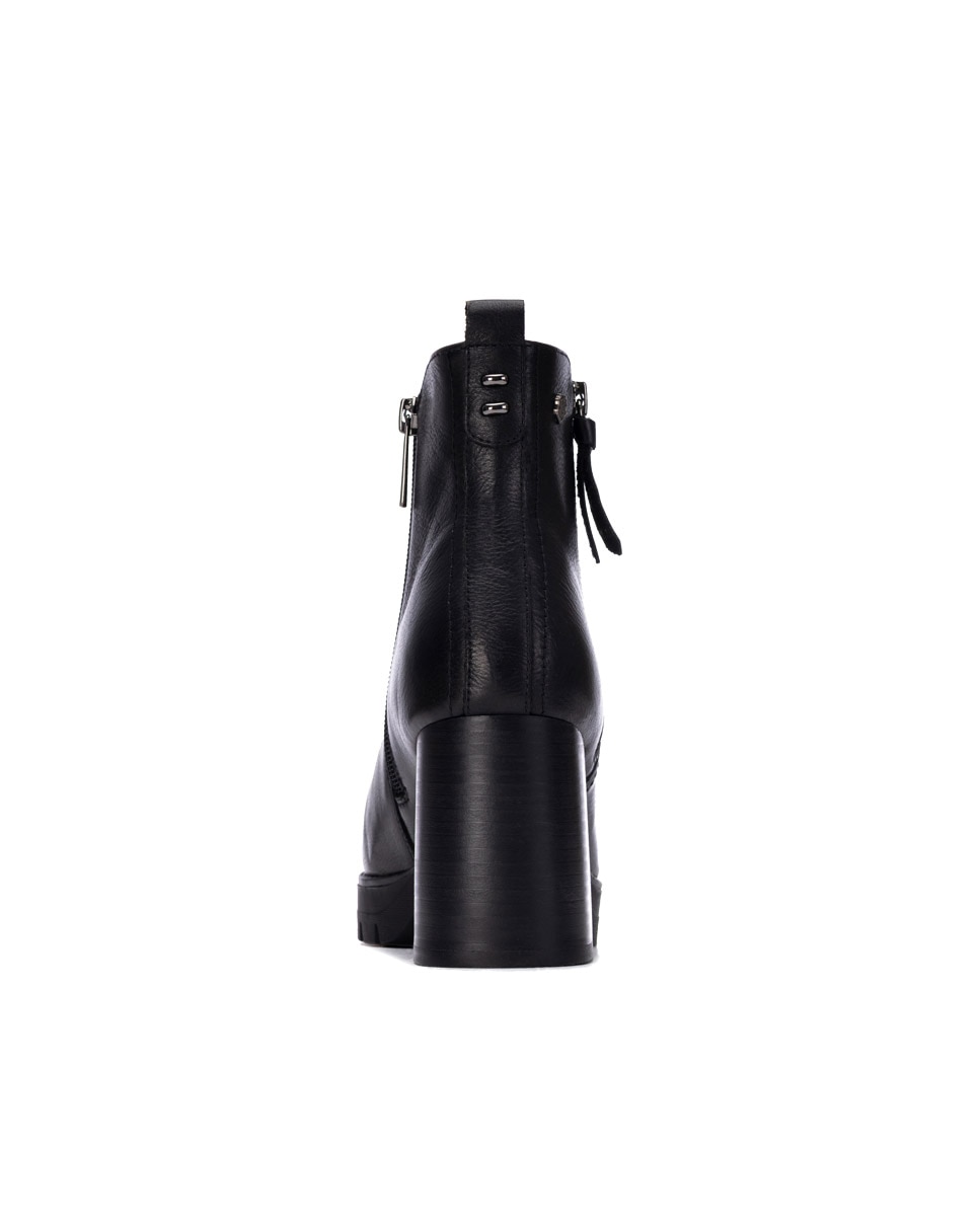 Imagen 5 de Botines de mujer con cremallera de piel - Carmela - Negro Negro