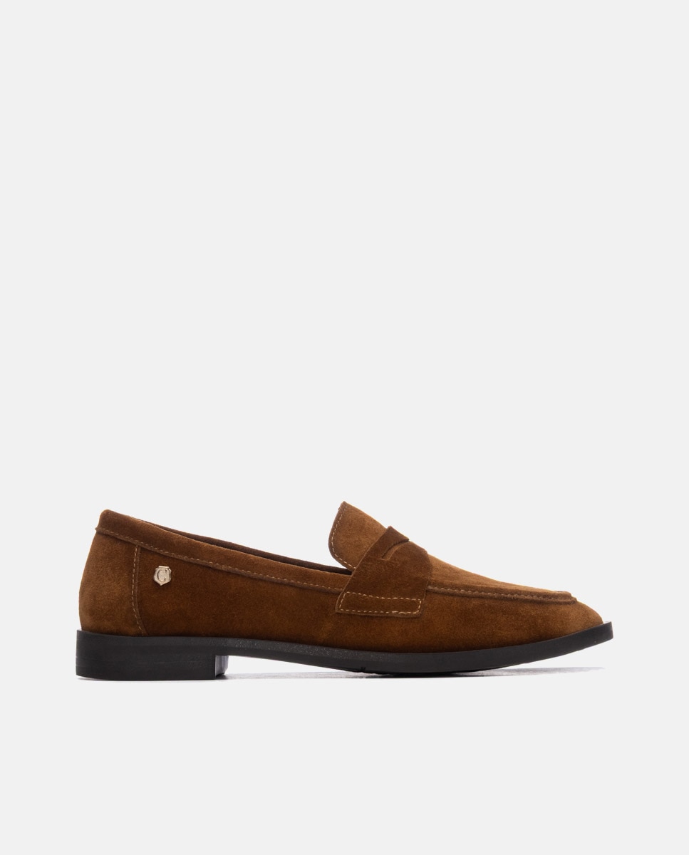 Imagen 0 de Mocasín de mujer de piel Camel