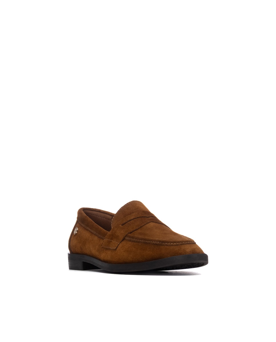 Mocasín de mujer de piel - Carmela - Camel Camel-3
