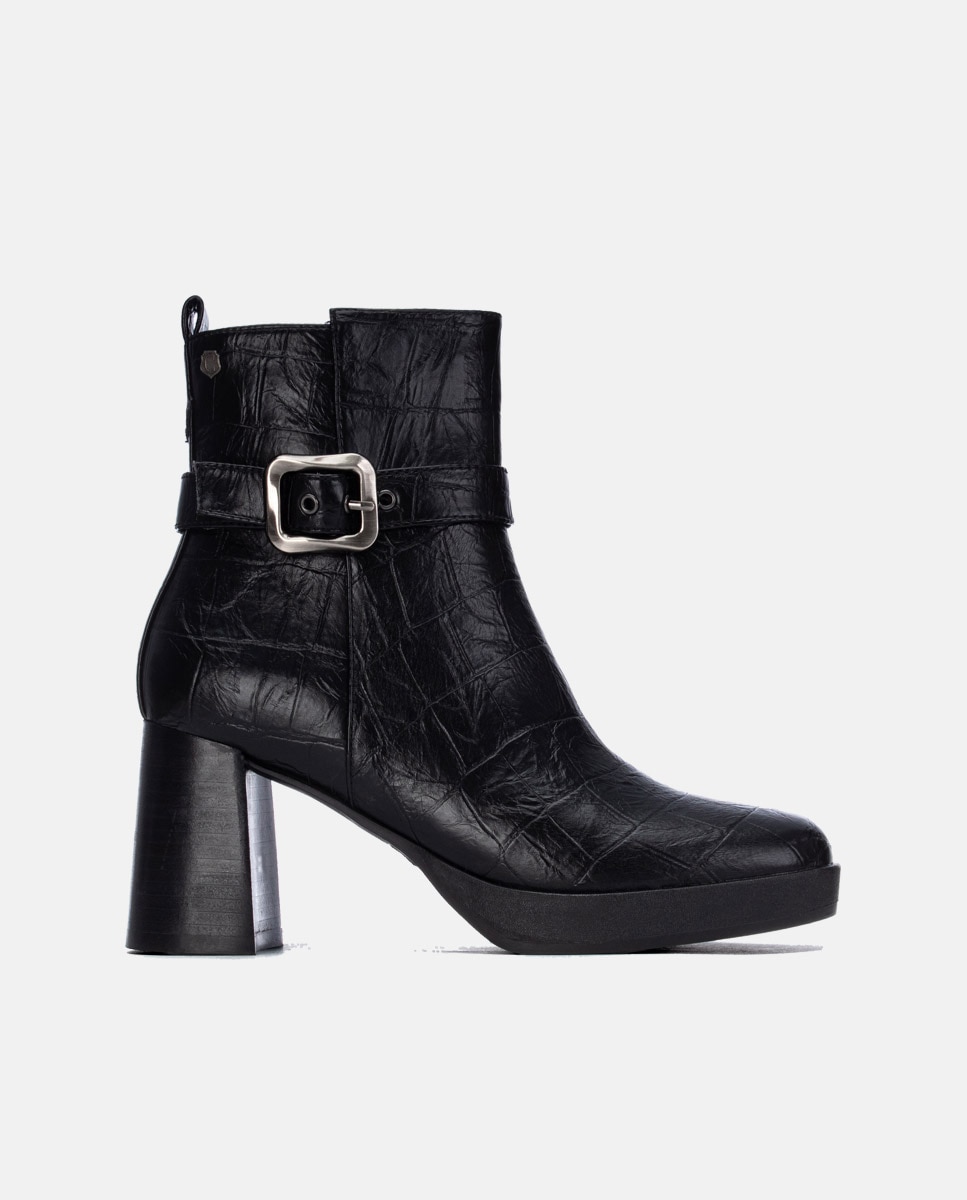 Botines de mujer con cremallera - Carmela - Negro Negro-1