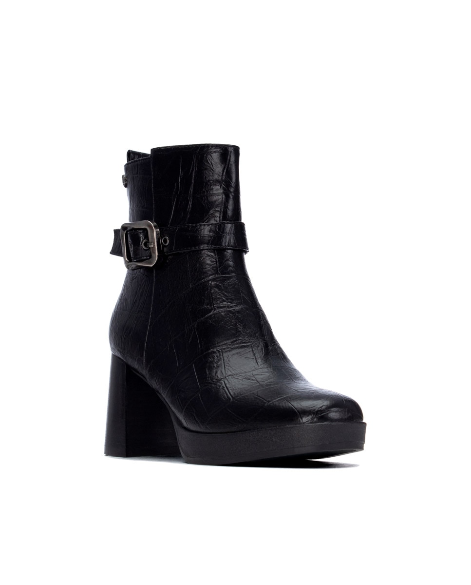 Botines de mujer con cremallera - Carmela - Negro Negro-3
