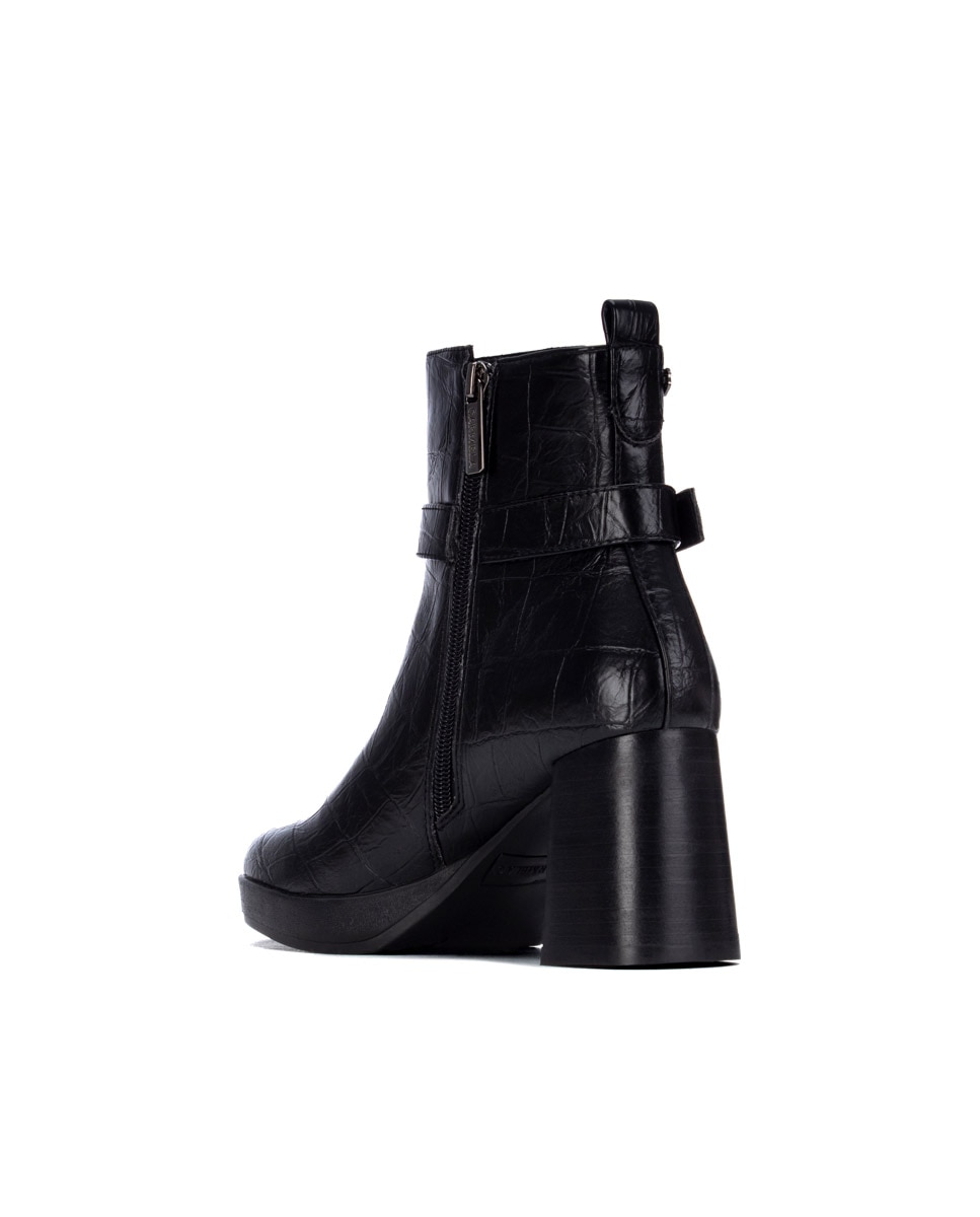 Botines de mujer con cremallera - Carmela - Negro Negro-2