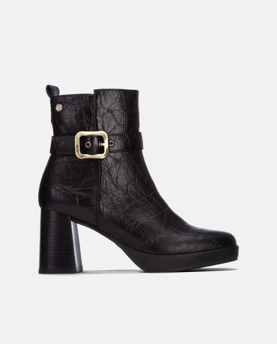 Botines de mujer con cremallera - Carmela - Marrón Marrón-1