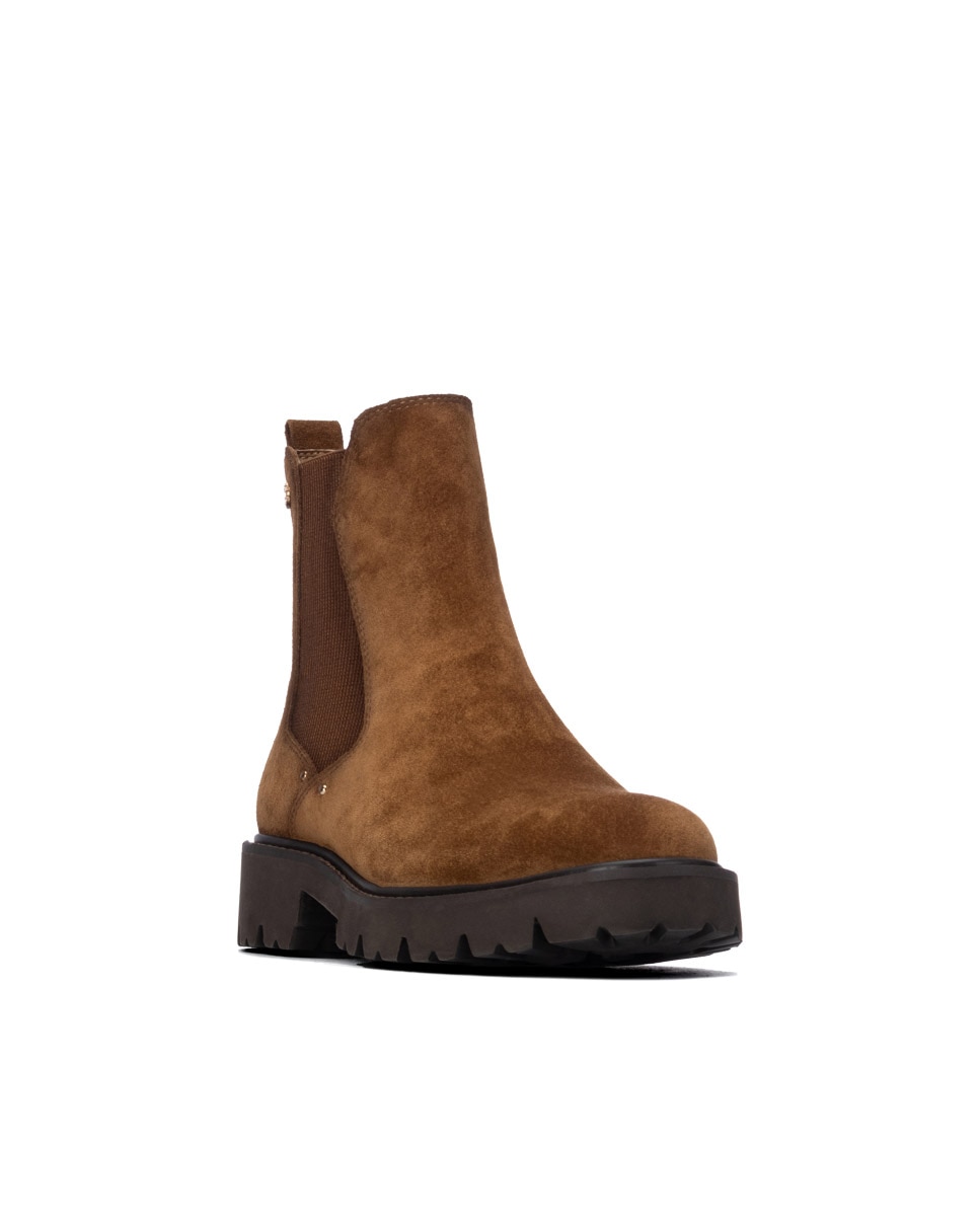 Botín de mujer de piel - Carmela - Camel Camel-3