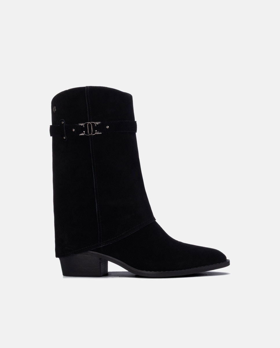 Bota de mujer con cremallera - Carmela - Negro Negro-1