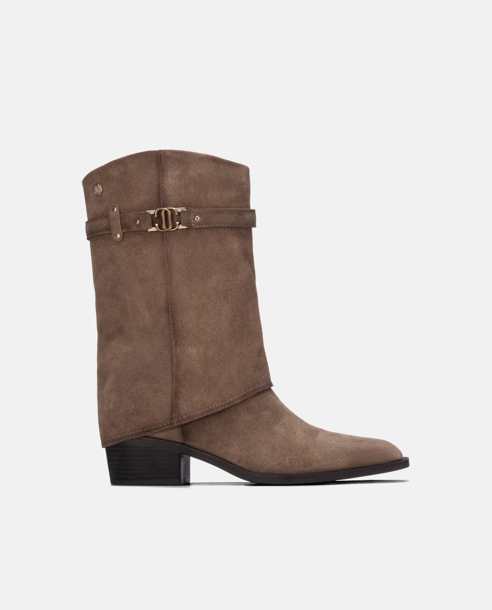 Bota de mujer con cremallera - Carmela - Marrón Marrón-1
