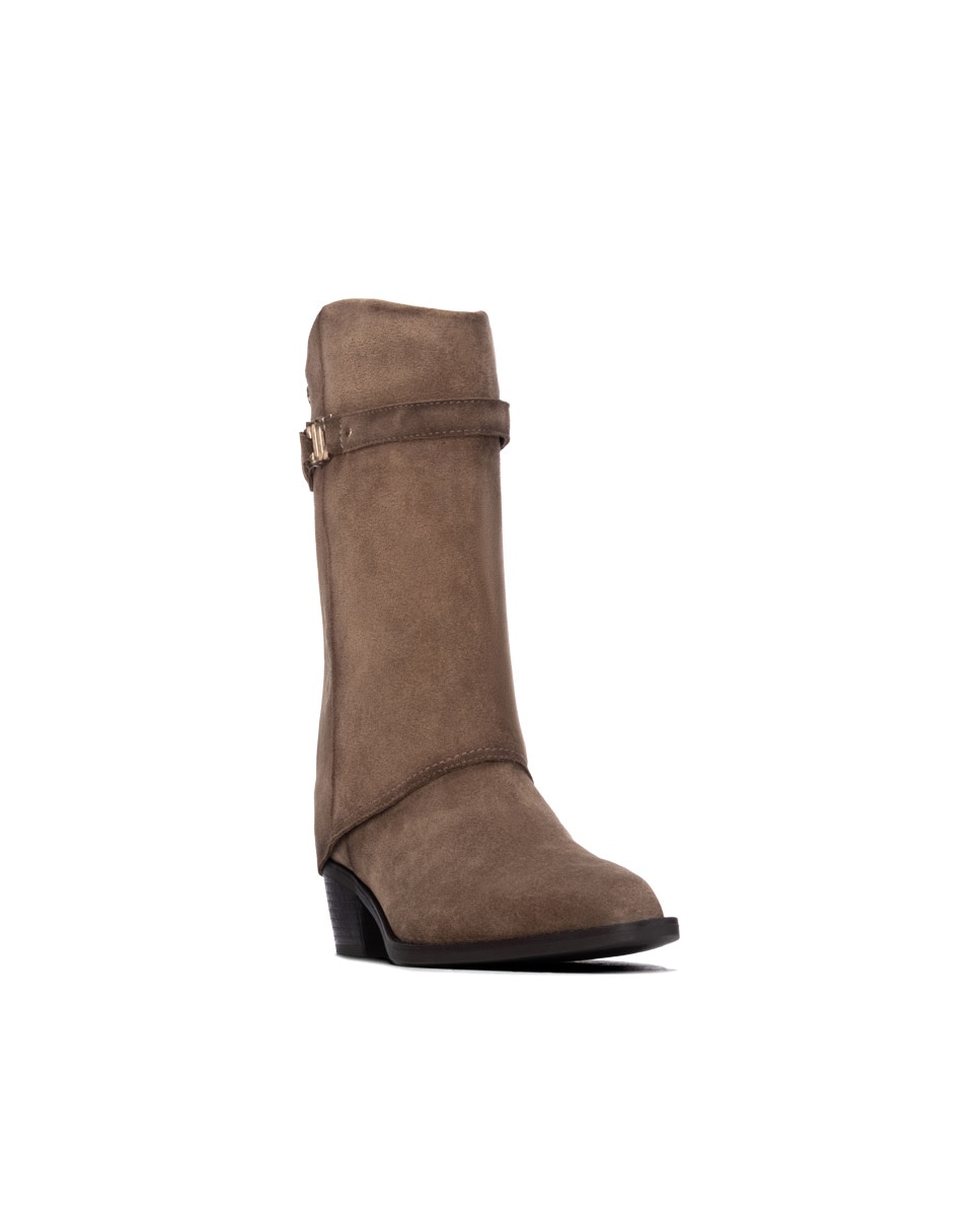 Bota de mujer con cremallera - Carmela - Marrón Marrón-3
