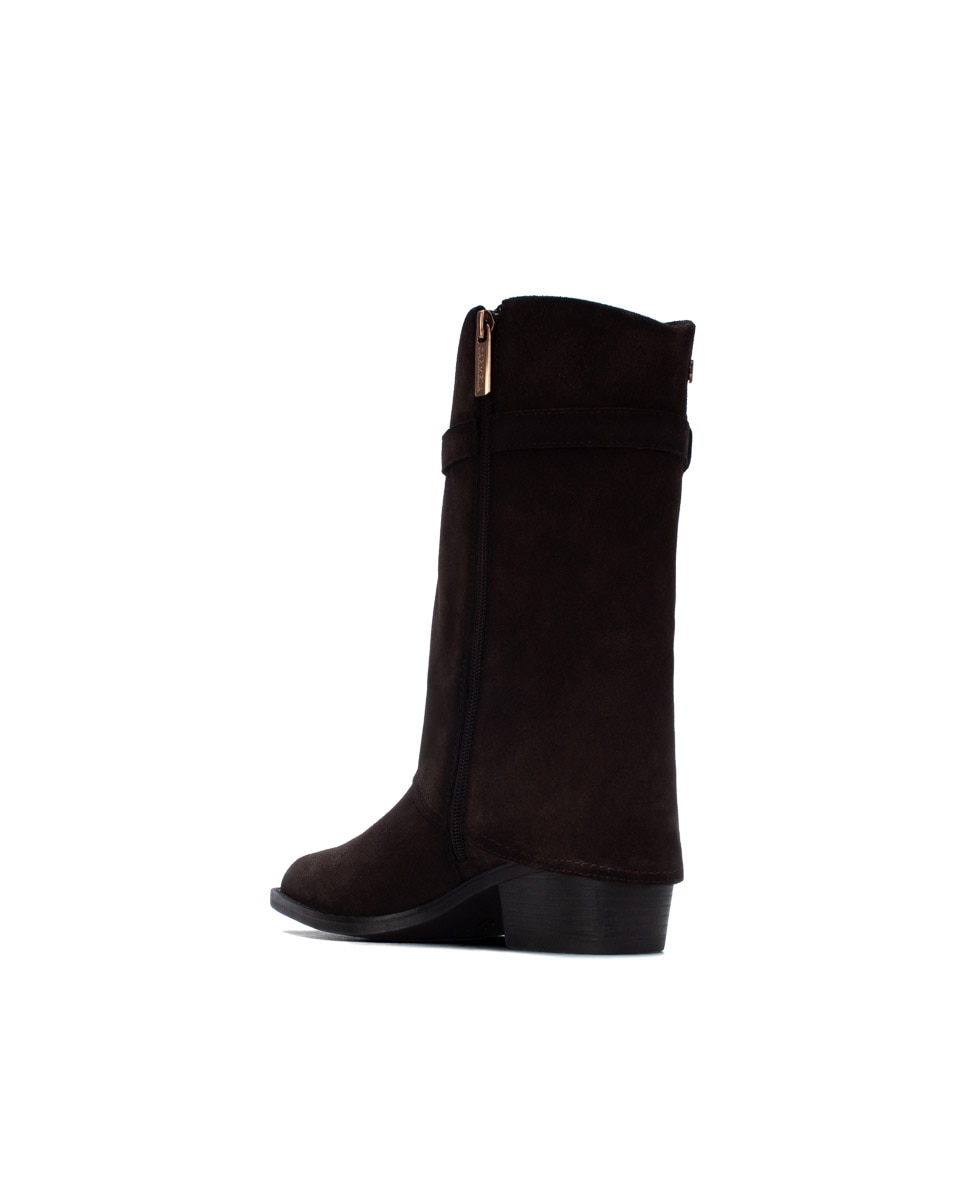 Bota de mujer con cremallera - Carmela - Marrón Marrón-2